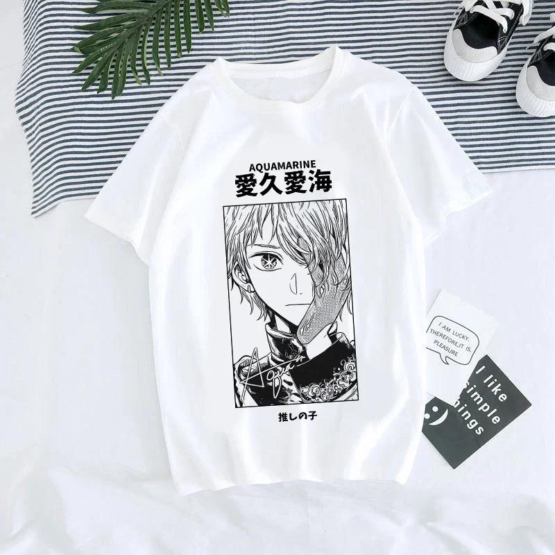 Fashion Women T-shirt Manga Anime Oshi No Ko Harajuku Ullzang T Shirt Female Ai Ruby Akane Aquamarine Hoshino Clothes Tops