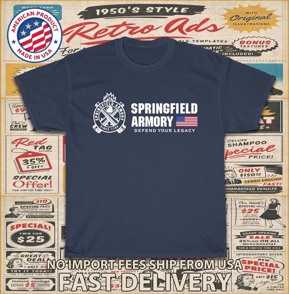 2026 Nowa Marka Nowa Koszulka Springfield Armory Od 1794 Unisex Klasyczna Bawełniana Koszulka Wygodna