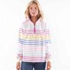 Lazy Jacks Womens/Ladies Striped Quarter Zip Sweatshirt