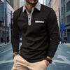 Autumn New Men's Casual Buttons Lapel Pocket Solid Color Long Sleeves