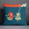 Planet astronaut cartoon pillowcase home fabric sofa cushion living room bed, car square pillow cover