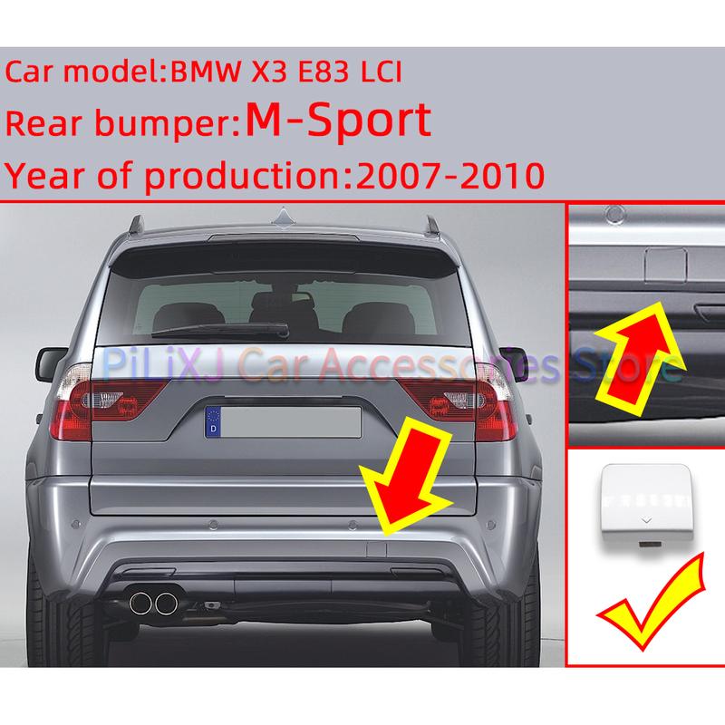 Rear Bumper Tow Hook Cover For BMW X3 E83 LCI M-Sport 2003-2010 Hauling Trailer Shell Bumper Decoration Cap Painted 51123416948