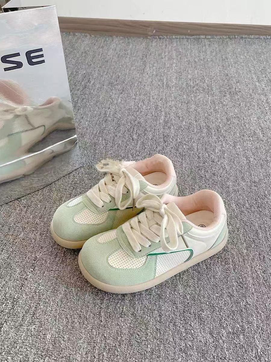 

Платформенные белые женские новые весенне-летние кеды детские трендовые универсальные нишевые женские 40 зелёный