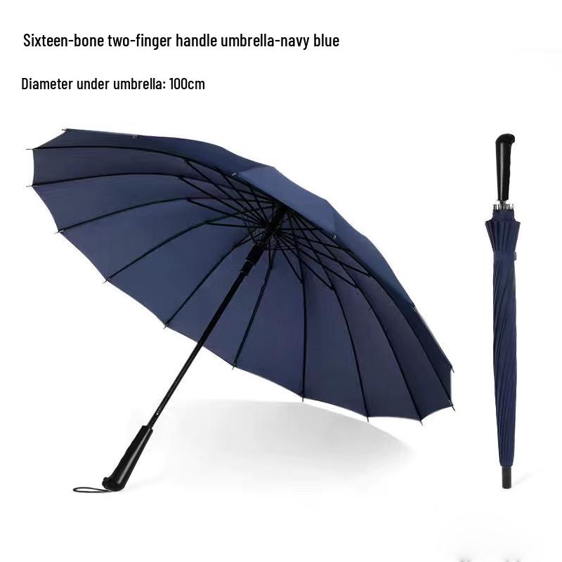 16-Rib Windproof Rainbow Umbrella - Long Handle, Sun & Rain Protection, Perfect for Business & Logo Advertising