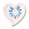 Blue & White Porcelain Press-On Nails - Chinese Style with Butterfly Design, Includes 24 Stickers