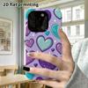 Phone Case: 2D Flat Design Suitable for iPhone 18, 17, 16, 15, 14, 13 Pro Film Protective Case, Couple Style, Full Heart Print, Christmas and Hallowee