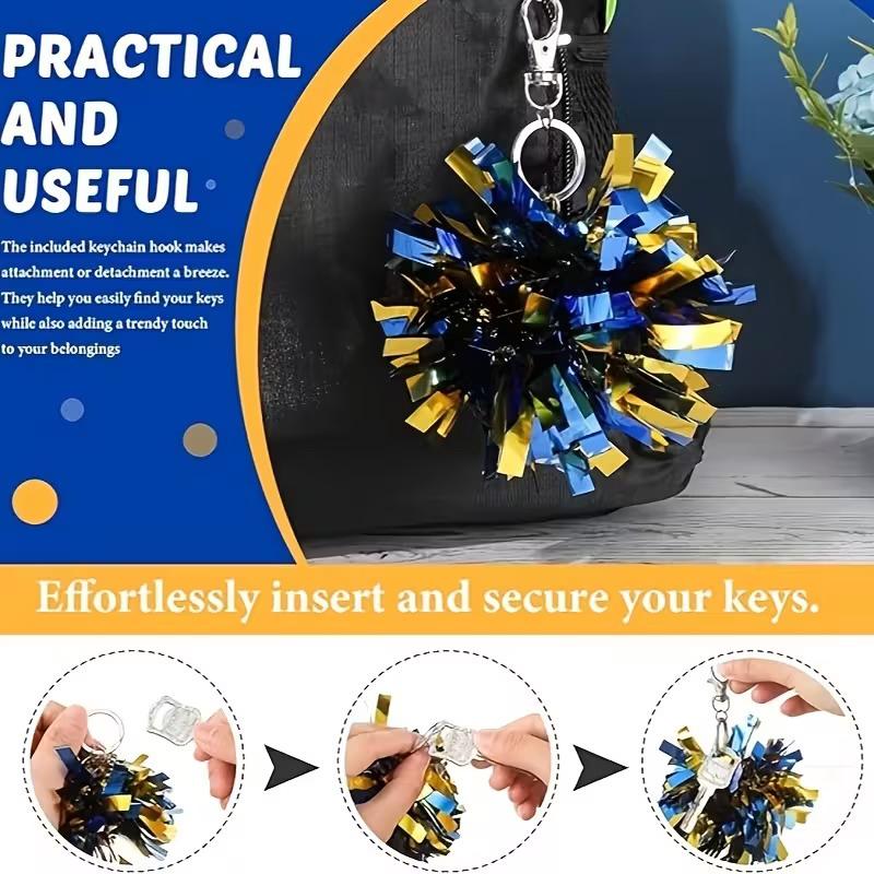 Kolorowe breloczki pomponowe cheerleaderskie Cheerleading Breloczek Zawieszka Folia Torba Wisiorek Uroczystość Upominki Akcesoria do tańca