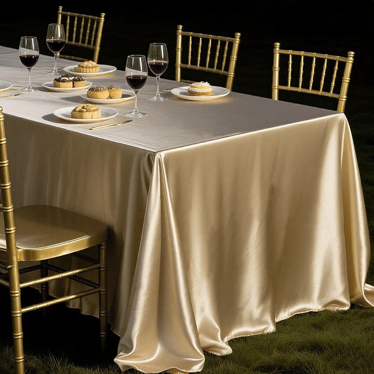 2026 Rectangle Tablecloth Satin Table Cloth