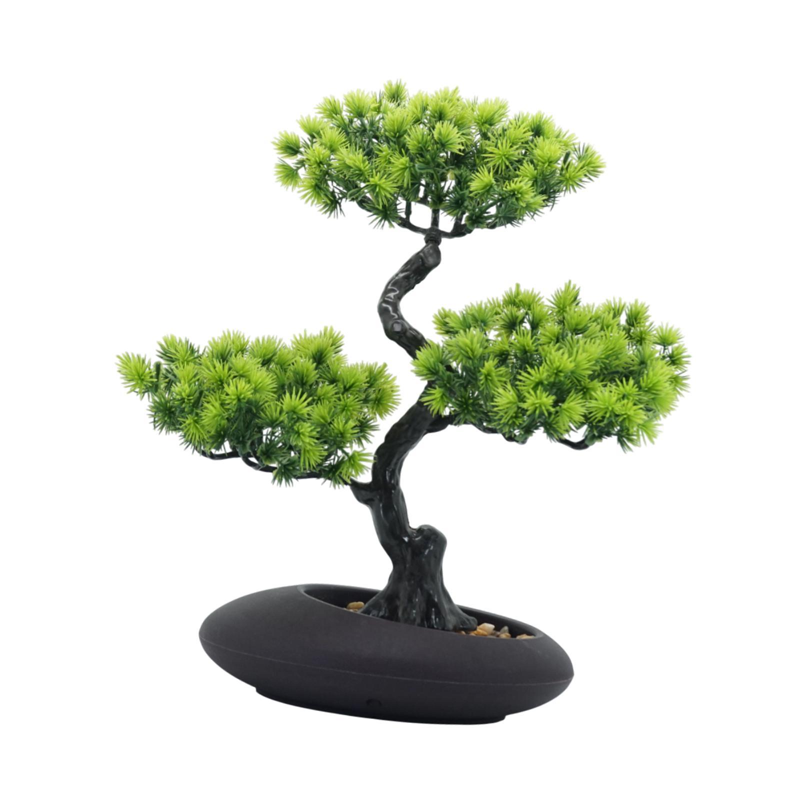 

Artificial Bonsai Pine Tree Decorative Tabletop Decoration PP Material 26x34cm for Table Centerpiece Lightweight Multifunctional світло-зелений колір