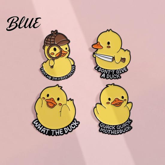 Coat Brooch Cartoon Duckling Badge Animal Jewelry Alloy Hat Scarf