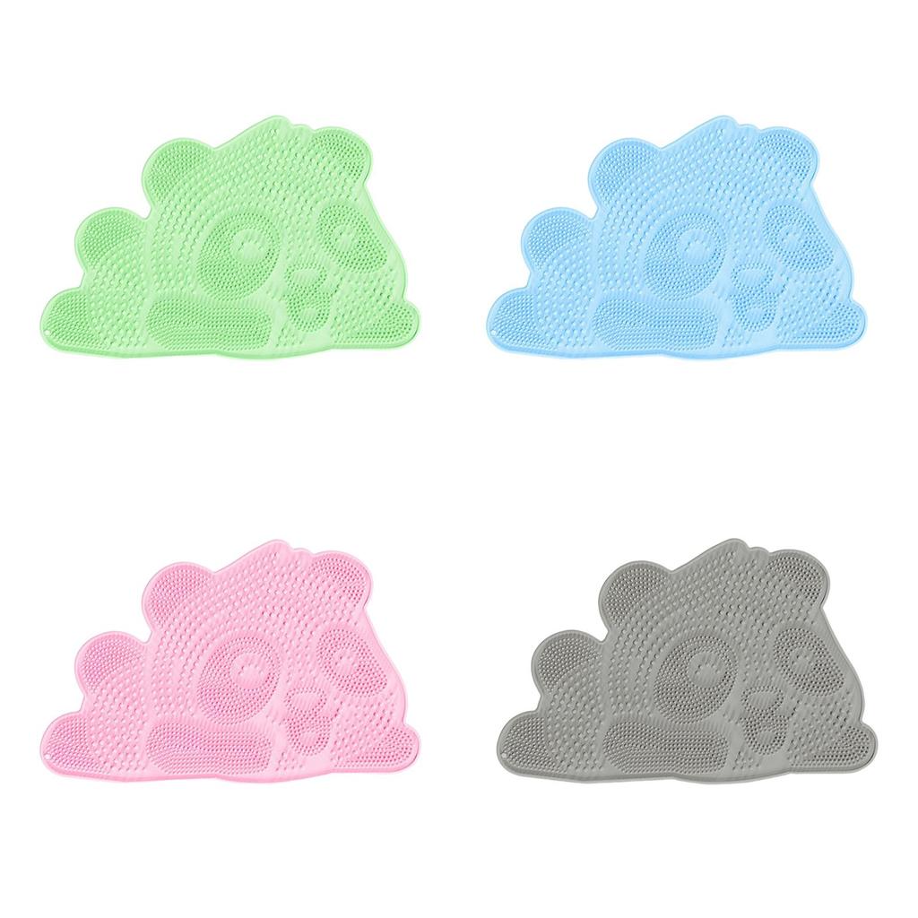 Shower Foot Scrubber Mat Silicone Bath Wash Pad for Hotel Men and Women Gym