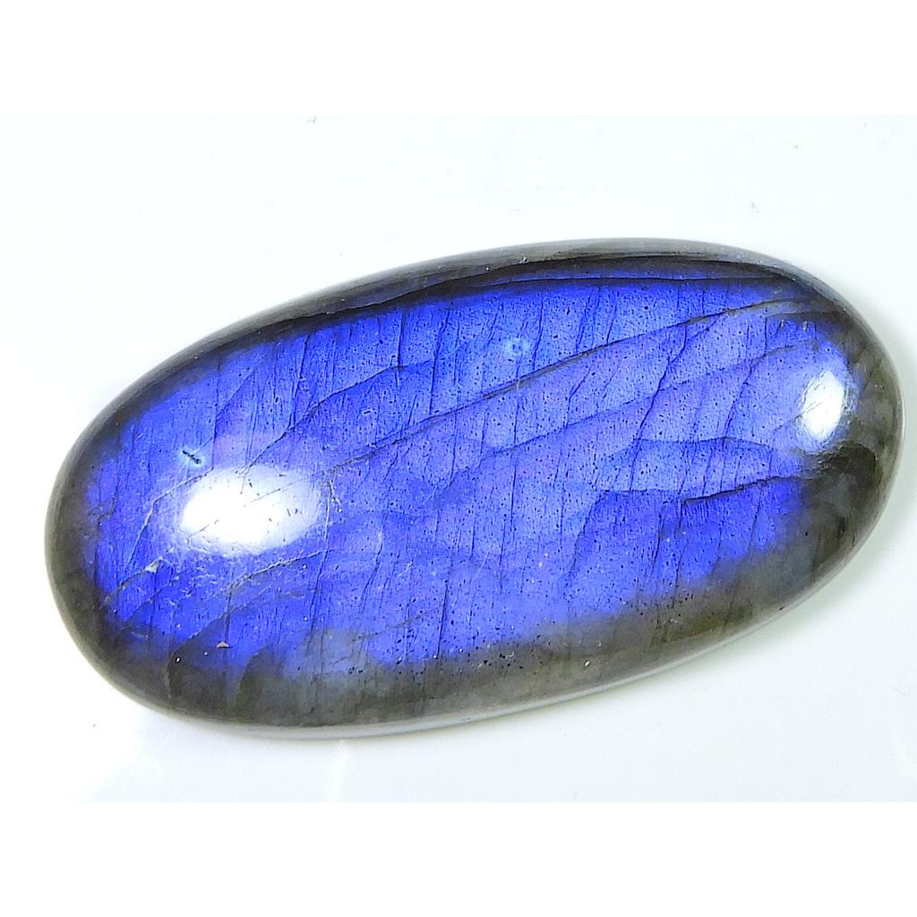 Natural Labradorite Full Blue Fire Oval Cabochon Loose Gemstone 25X49X08MM SK-1195