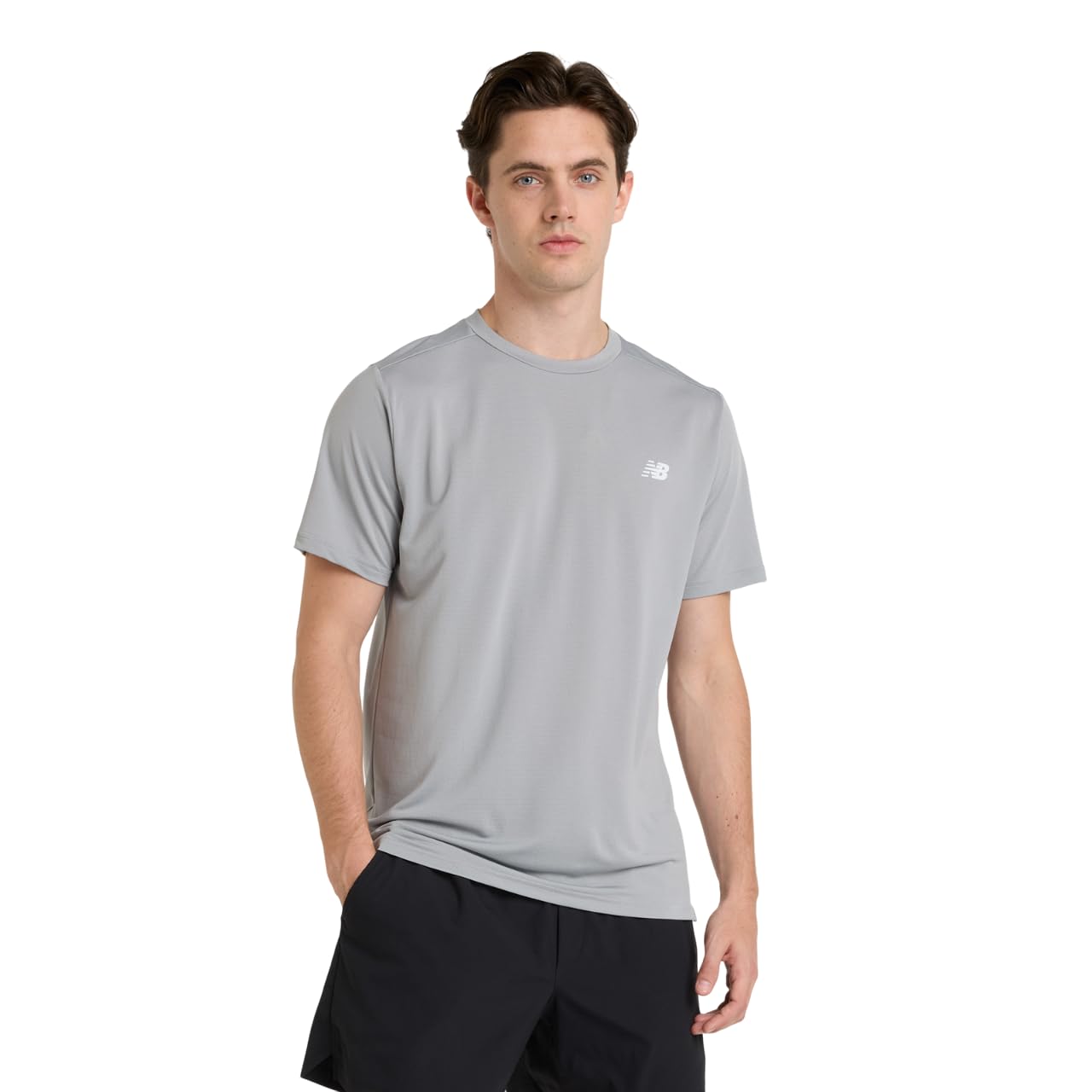 

Футболка New Balance MT51801 Sport с коротким рукавом YST (МТ51801) Мужской (Шифер серый)