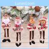 Adorable Checkered Fabric Hanging Leg Ornaments For Festive Christmas Celebrations