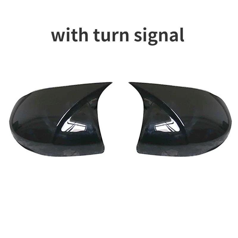 For Honda Fit Jazz GK5 2014- Horn Shape ABS Carbon Fiber Style Rear View Side Mirror Cover Rearview Caps Auto parts