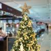 Christmas Treetop Star Pentagram Tree Top Decoration Sequin Straight Pattern Treetop Star Scene Arrangement Props