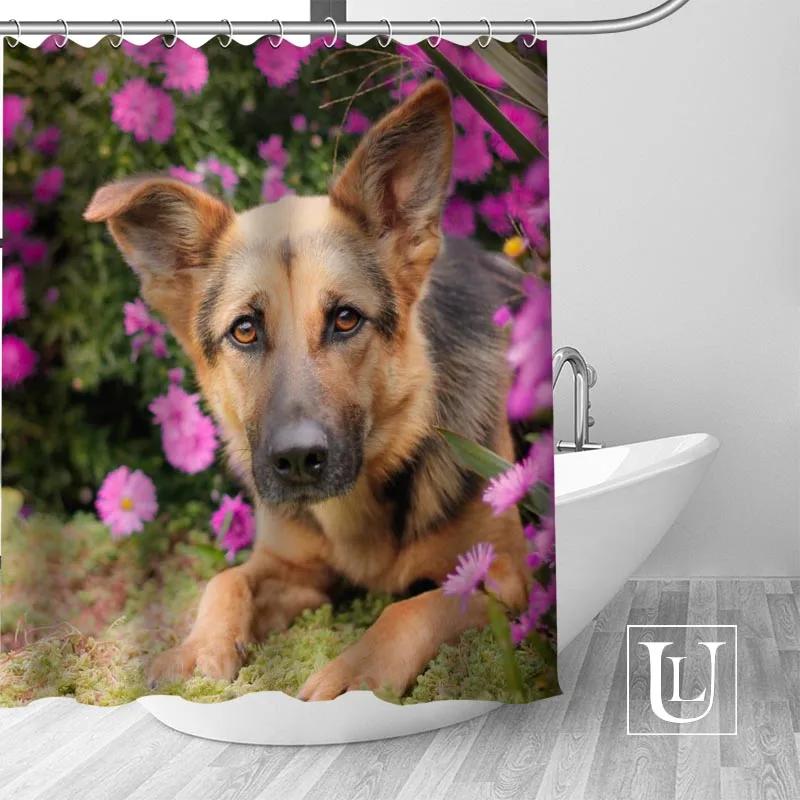 Benutzerdefinierte Deutscher Schäferhund Hund Duschvorhang MEHRERE GRÖSSEN Wasserdichtes Stoff Duschvorhang für Badezimmer Dekoration Dropshipping