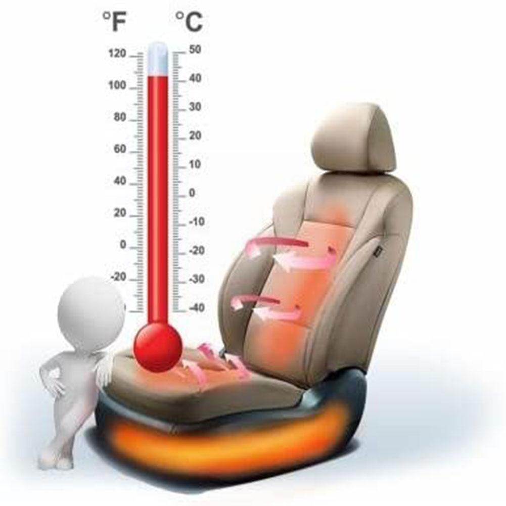 Car Heated Seat Covers Pad Built-in Car Seat Heater Kit Universal 12V Carbon Fiber Heating Pads Winter Warmer Seat Covers Set