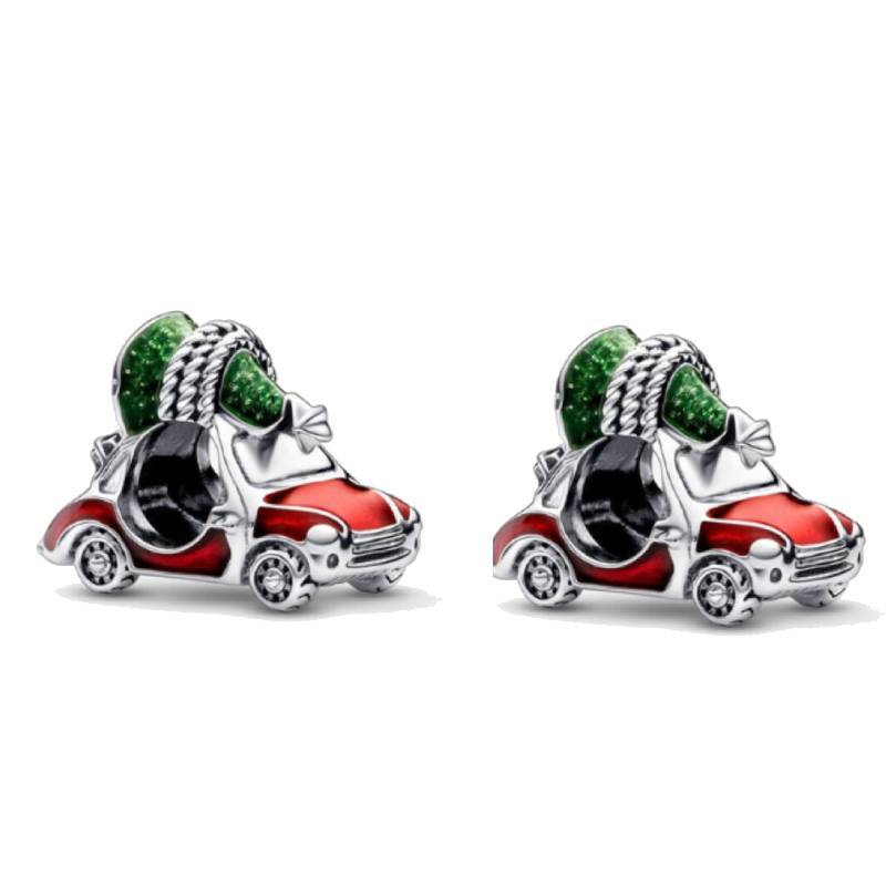 Pendant With Car Christmas Tree Design Used For Bracelet Decoration Gift Girl