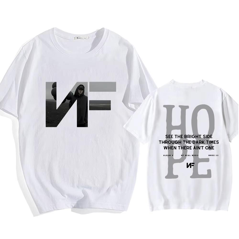 Rapper Graphic Printing Tee-shirt NF Hope Tour Print T-shirts Hip Hop Streetwear Short Sleeve Summer Cotton Tshirts
