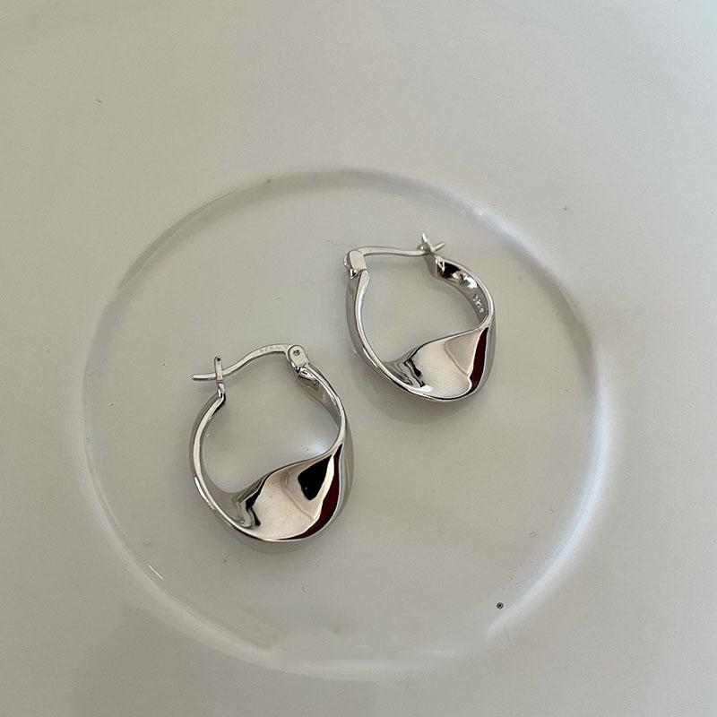 New 925 Sterling Silver Geometric Stud Earrings Distinctive Irregular Earrings Birthday Gift for Women Exquisite Jewelry