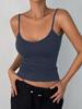 2025 Euro-American Women's Backless Solid Camisole Vest - Slim & Sexy Base Layer Outerwear