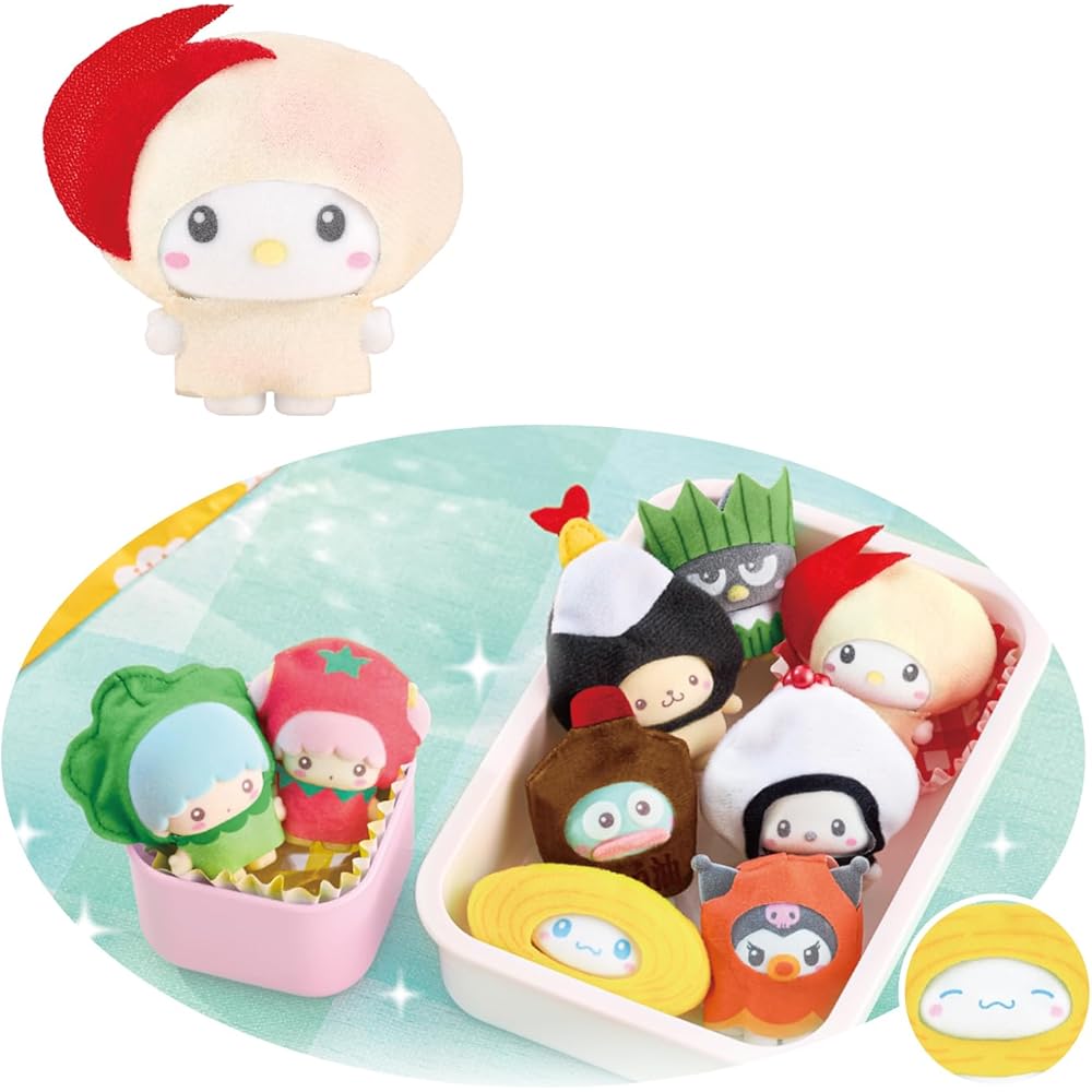 Bandai Puchitomo Sanrio Characters Bento Box Set 1 Box of 18 Pieces Ages 3 and Up Sanrio Characters