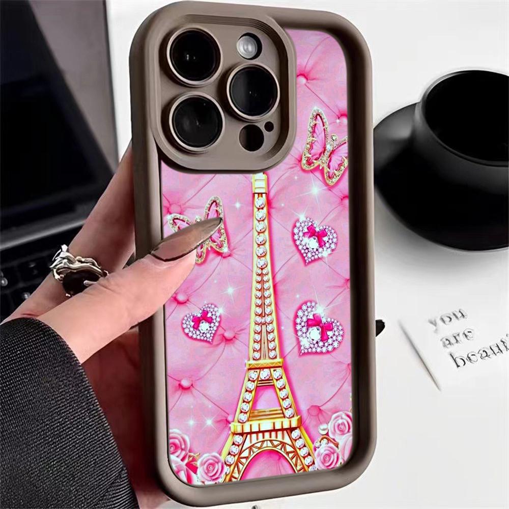 Angel Eye Soft TPU Phone Case for Samsung A05 A04 A10 A30 A13 A23 A53 A14 A24 A34 A54 A15 A25 A35 A55 S20 S23 FE S24 Ultra Ae62 Butterfly Eiffel Tower