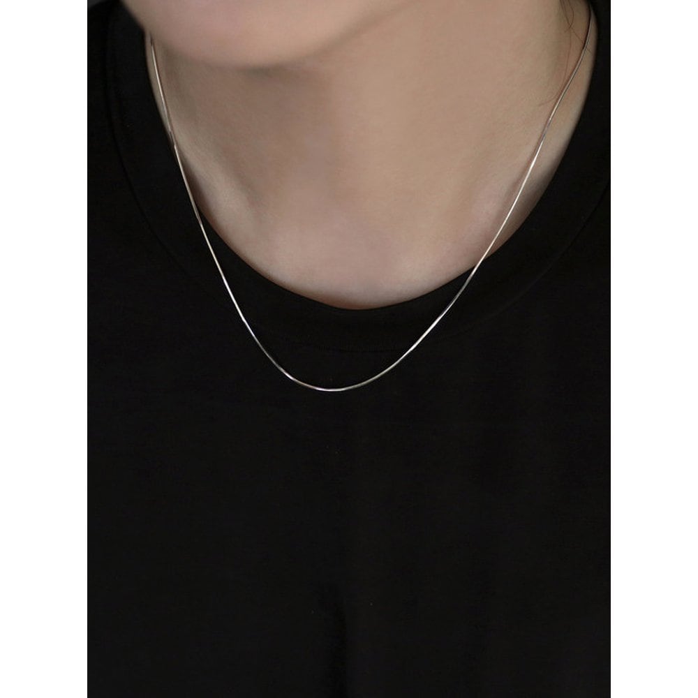 Silver Thin Snake Chain Necklace