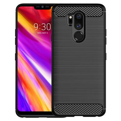 Custodia in silicone antiurto per LG G7 Thinq G7 One Custodie in fibra di carbonio per lg g7 + thinq LG X5 Q9 One Cover per telefono con texture spazzolata