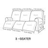 Water Repellent Recliner Sofa Cover Stretch Jacquard Slipcover Washable Relax Armchair Cover