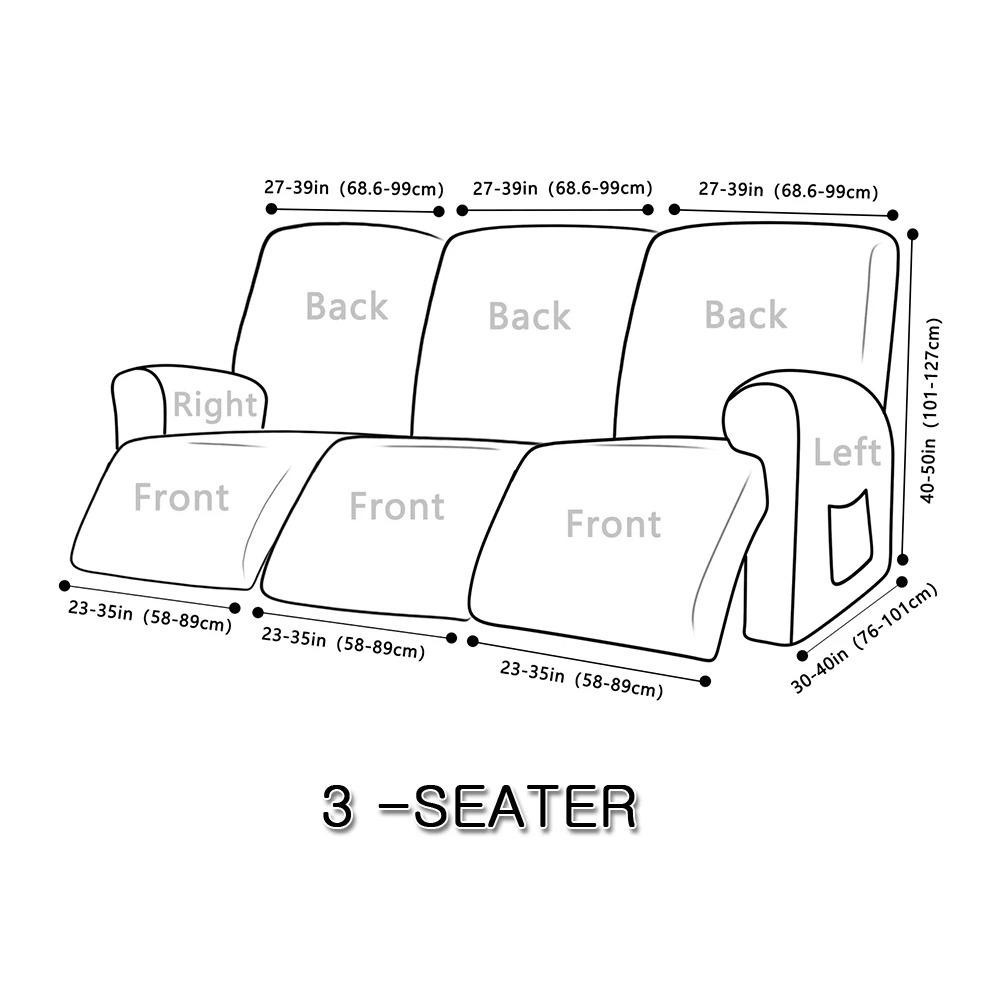 Water Repellent Recliner Sofa Cover Stretch Jacquard Slipcover Washable Relax Armchair Cover