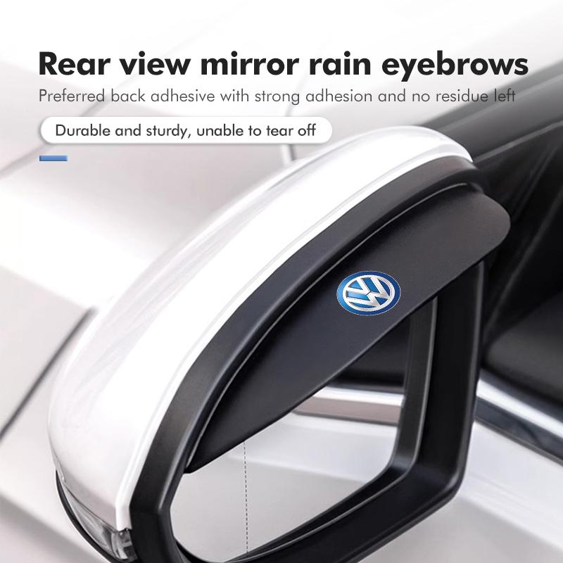 RFKNG1 Car rearview mirror rainproof eyebrow cover accessories For Volkswagen VW Scirocco Passat Polo B5 B6 B7 CC Tiguan Sharan Touran