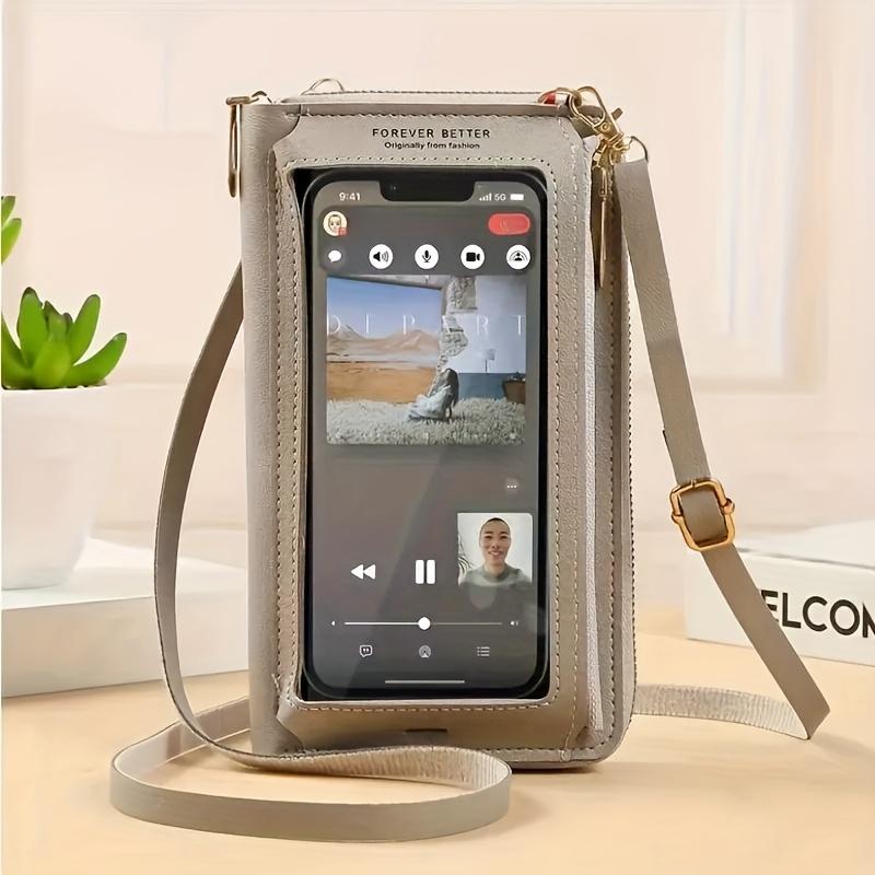 XYKK01 Crossbodytas voor dames met anti-diefstal, veelzijdige schoudertas, telefoonvak, verstelbare riem grijs