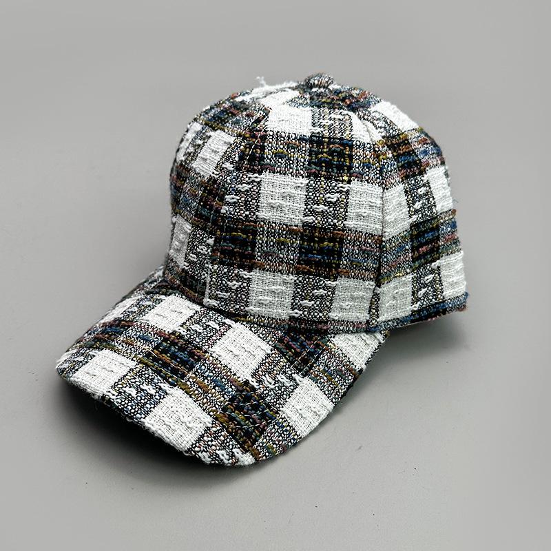 Spring And Summer Plaid British Retro Thousand Bird Grid Classic Baseball Cap Men And Women Retro Sunshade Personality Fashion Versatile