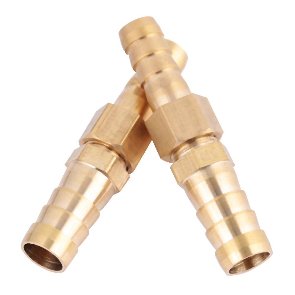 Brass Fitting Hose Barb Tail Reducer Reducing Plug Connector (8mm-8mm 4pcs)