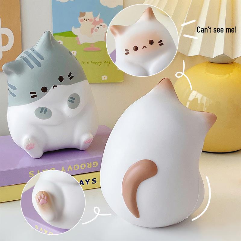 Cartoon Coco Cat Stress-Relief PU Toy - Rebound Decompression Desktop Ornament