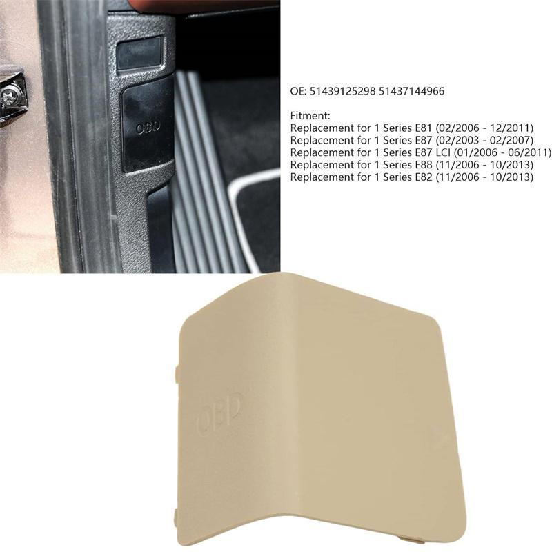 Car Interior Kick Panel Cap 51437144966 Obd Plug Cover Lhd Protective Shell For Bmw 1 Series E81 E82 E84 E87 E88 2004-2015