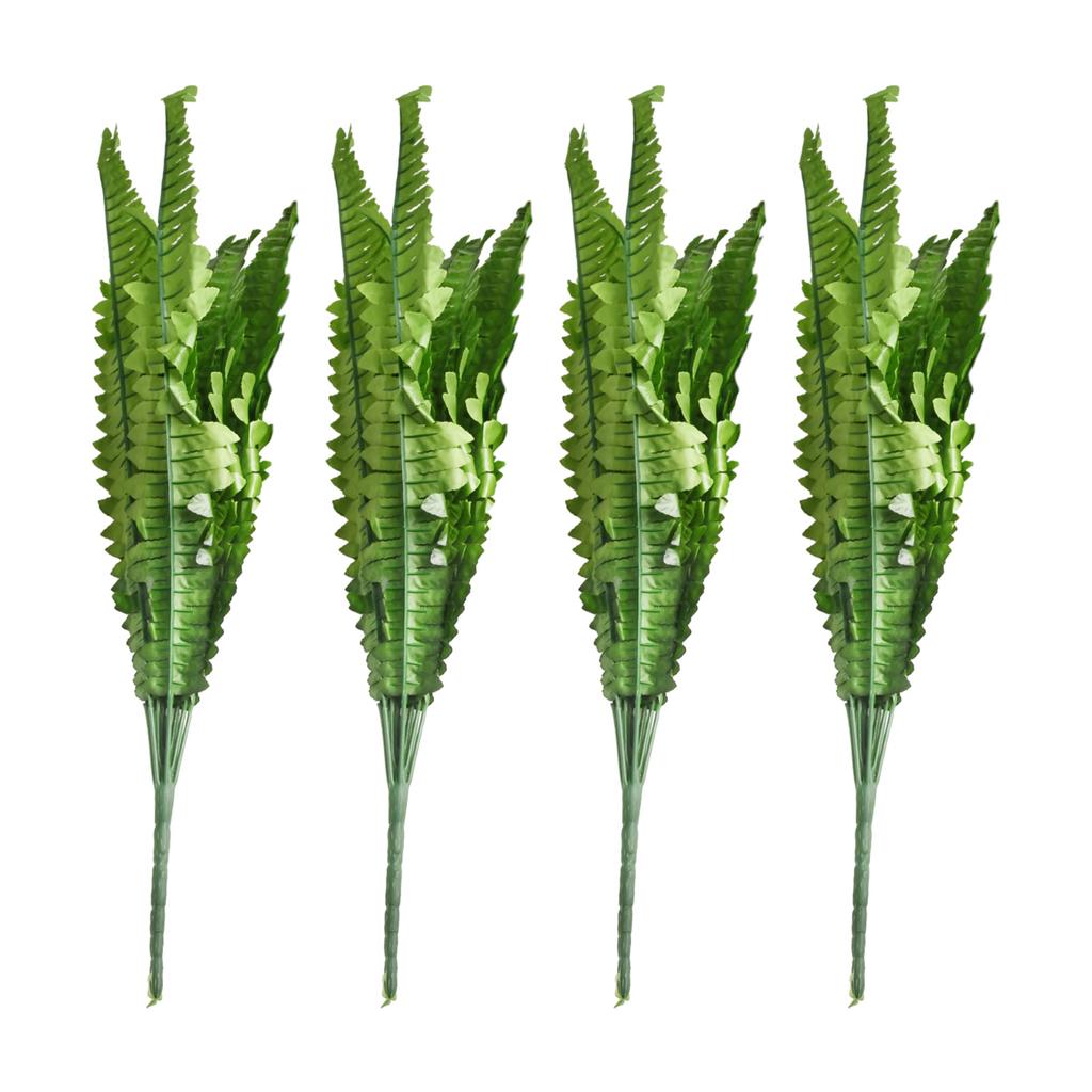 Artificial Boston For Fern 4pcs for Outdoor Fence Planters and Home Decor
