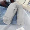 High-Waist Straight Jeans für Damen 2021: Samtverdickte, schmal geschnittene Neun-Punkt-Haremshose für Herbst/Winter
