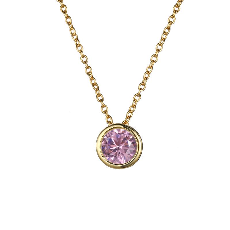 eManco Elegant Titanium Steel Diamond Clavicle Necklace for Women - Versatile, Non-Fading, Stainless Steel Pendant.