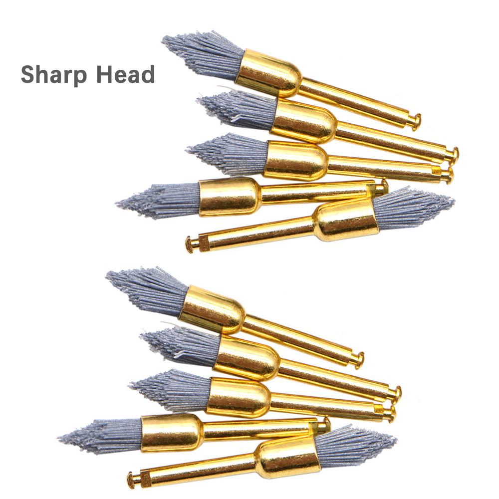 

10 шт./упак. стоматологическая полировальная щетка из карбида кремния, профилактические щетки для полировки зубов, угловой наконечник, полировальный инструмент