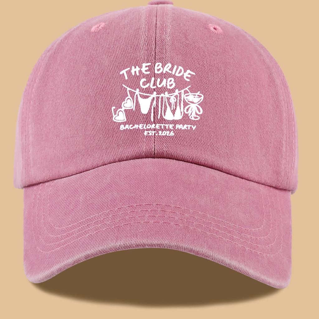 Bachelorette Party Themed Printed Baseball Cap for Brides Stylish Breathable Sun Hat Stylish and Versatile Unisex Design Adj