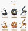 Fortune Deer Wealth-Attracting Ornament for Living Room and Cabinet – Perfect Housewarming or Opening Gift