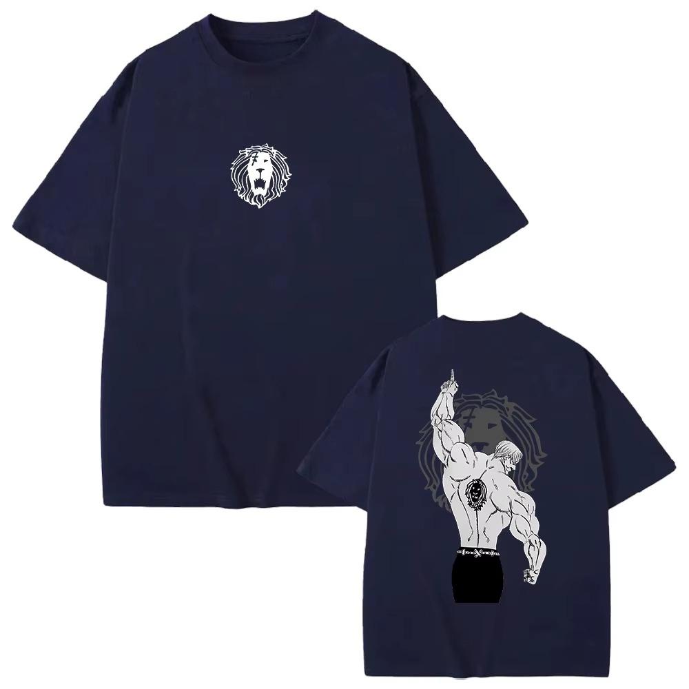 2026 Summer Hot Sale Anime The Seven Deadly Sins Escanor Graphic T Shirt Unisex Unisex Cotton Unisexga Oversized Tee Hip Hop Streetwear