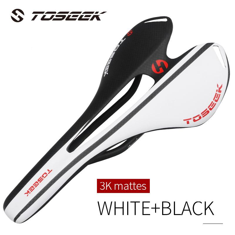 TOSEEK Carbon Sattel 7x9mm Streben Rennrad Mountainbike Sitz Atmungsaktiv Ultraleicht Professionelle Rennrad Ausrüstung