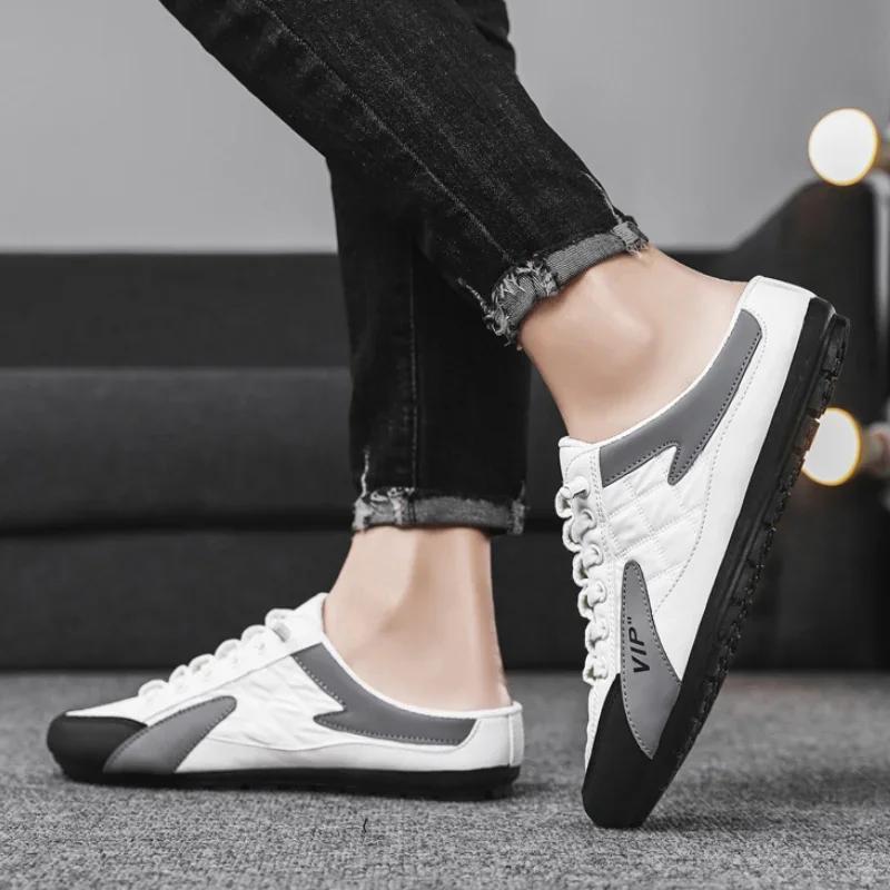 Modische Trend-Halbschuhe Flache Freizeitschuhe für Herren Klassische Sommer-Slipper Herren-Flats Knappe Herren-Sneaker Slipper Herren-Slipper