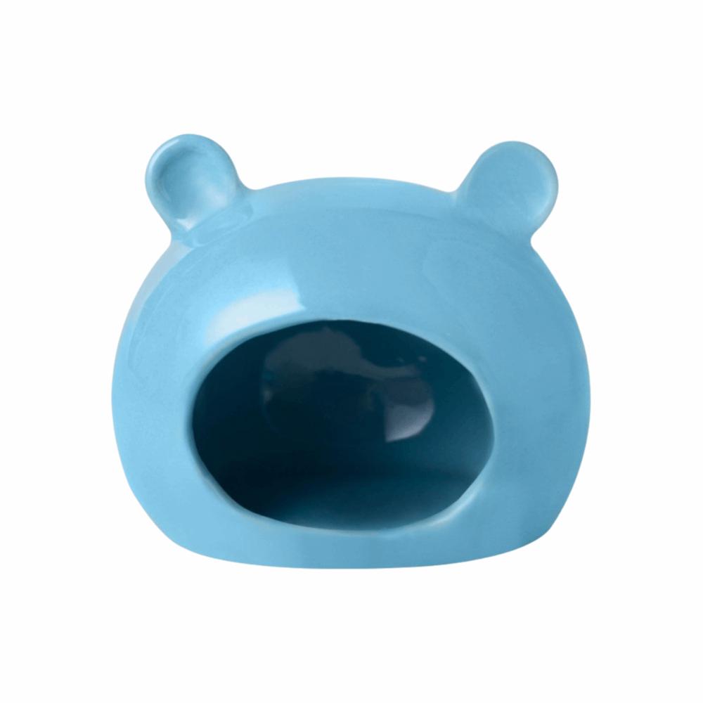 Cheese Shape Hamster Ceramic Nest Ceramics Hut Ceramics Hamster House Hamster Cave  Small Animals синий