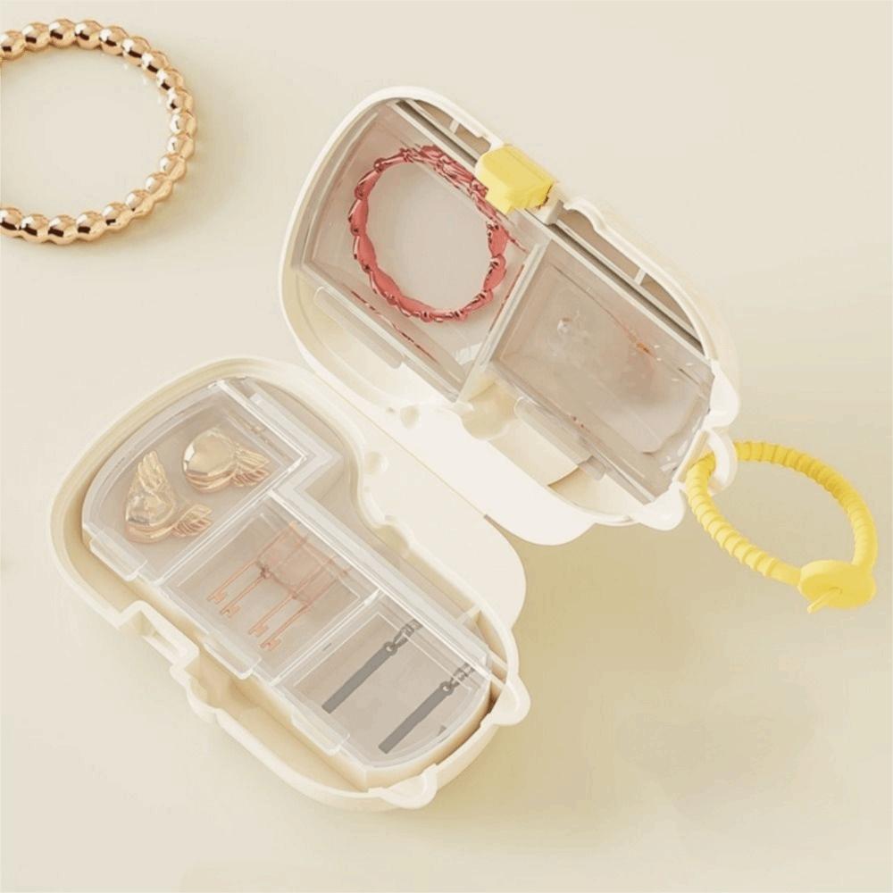 Cartoon Alpaca Medicine Storage Box Moisture-Proof Large Capacity Mini Pill Case Sealed with Lanyard Pill Organizer