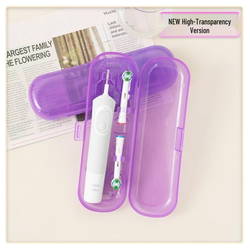 Glossy Purple Universal Electric Toothbrush Travel Case